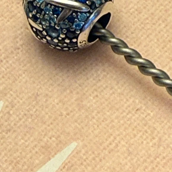 Pandora Bead With Various Shades of Blue Crystals - Picture 3 of 4